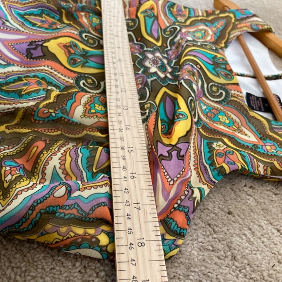 Signature by Robbie Bee Pleated Maxi Sundress Autumnal Colors Size 12 - Picture 5 of 6